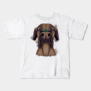 Funny Great Dane and grasshopper Kids T-Shirt